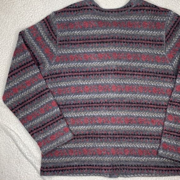 Woolrich Button Up Wool Fair Isle Cardigan: Size Small - Picture 8 of 10